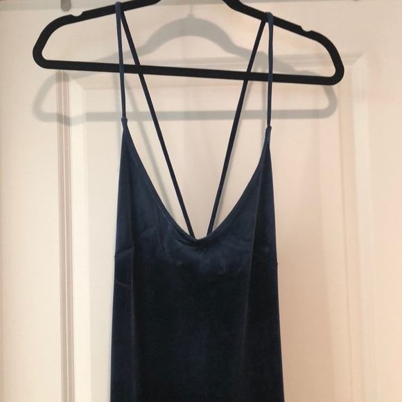 Blue Velvet Dress - Picture 4 of 4